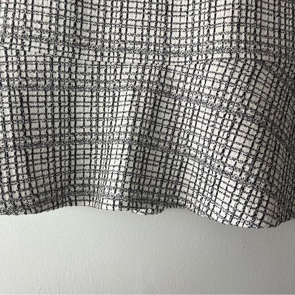 NWT Loft A Line Mini Skirt Black and White Checked XS - Picture 5 of 7